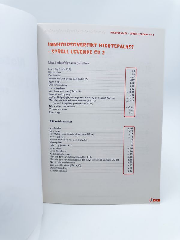 Notehefte Hjertepalass - Sprell Levende 2 