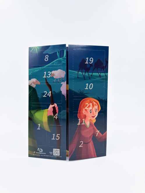 Hovedbilde Adventskalender med figurer og stall